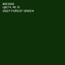 #0E3009 - Deep Forest Green Color Image